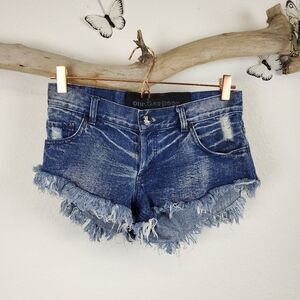 One teaspoon button fly cheeky distressed short